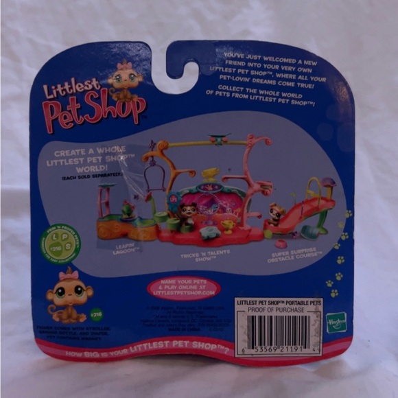 Littlest Pet Shop #216 Monkey with Carriage, Retired 2006 Release NIB - Picture 2 of 2